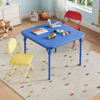Ensemble table et chaises pliantes 3 pièces Garvee pour enfants, pliable, en cuir PU, pour la chambre d'enfant et l'extérieur, léger, sûr et stable