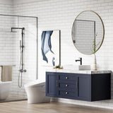 Garvee Lavabo Rectangulaire Moderne en Céramique Résistant aux Rayures Pour Salle de Bain Contemporaine 51x45x13 cm Blanc - 
