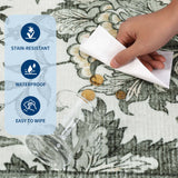 Garvee Tapis pliable lavable 100% polyester kaschmir-optik antidérapant TPR pour salon et cuisine