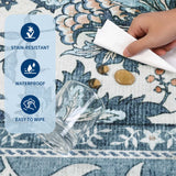 Garvee Tapis pliable lavable en polyester 100% - aspect cachemire doux, antidérapant TPR, idéal salon chambre couloir