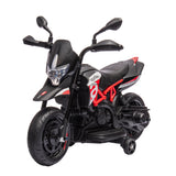 Garvee Moto Électrique pour Enfants 6 V, Moteur 25 W, Batterie 4,5 Ah, Éclairage LED et Musique, Roues Larges et Stables, pour Garçons et Filles dès 3 Ans, Rouge - Rouge