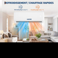 Garvee Climatiseur Split Inverter 24000 BTU, Haute Efficacité et Silencieux, Contrôle Wi-Fi Intelligent, Blanc