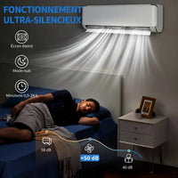 Garvee Climatiseur split AUX 9000BTU, A++ R32, WiFi, climatisation réversible intelligente pour maison
