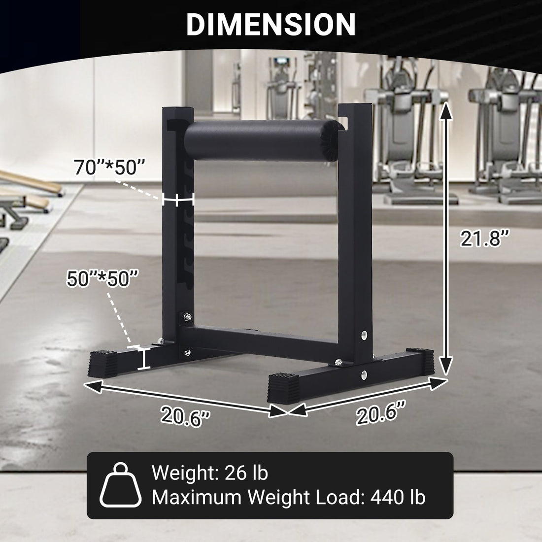Support pour squat bulgare Garvee, réglable sur 7 niveaux, capacité de 159 kg, rembourrage épais, structure en acier, compact, pour l'entraînement à domicile