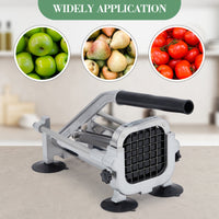 Garvee Coupe-Légumes et Fruits Horizontal Professionnel en Acier Inoxydable, Lames 10 et 13 mm, Poignée Manuelle et Base Antidérapante