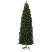 Sapin de Noël Garvee 230 cm avec support en métal - Éclairage LED monochrome à 8 modes pour une décoration festive du salon