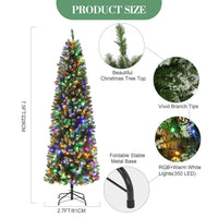 Sapin de Noël Garvee 230 cm avec support en métal - Éclairage LED bicolore à 8 modes pour une ambiance de Noël magique