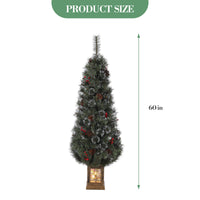 Garvee sapin de Noël vintage 145 cm, structure en métal, 300 LED, 8 modes d'éclairage, prise européenne et socle à pince