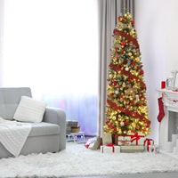 Sapin de Noël Garvee 230 cm avec support en métal - Éclairage LED bicolore à 8 modes pour une ambiance de Noël magique