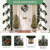 Garvee sapin de Noël vintage 145 cm, structure en métal, 300 LED, 8 modes d'éclairage, prise européenne et socle à pince