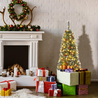 Garvee sapin de Noël vintage 145 cm, structure en métal, 300 LED, 8 modes d'éclairage, prise européenne et socle à pince