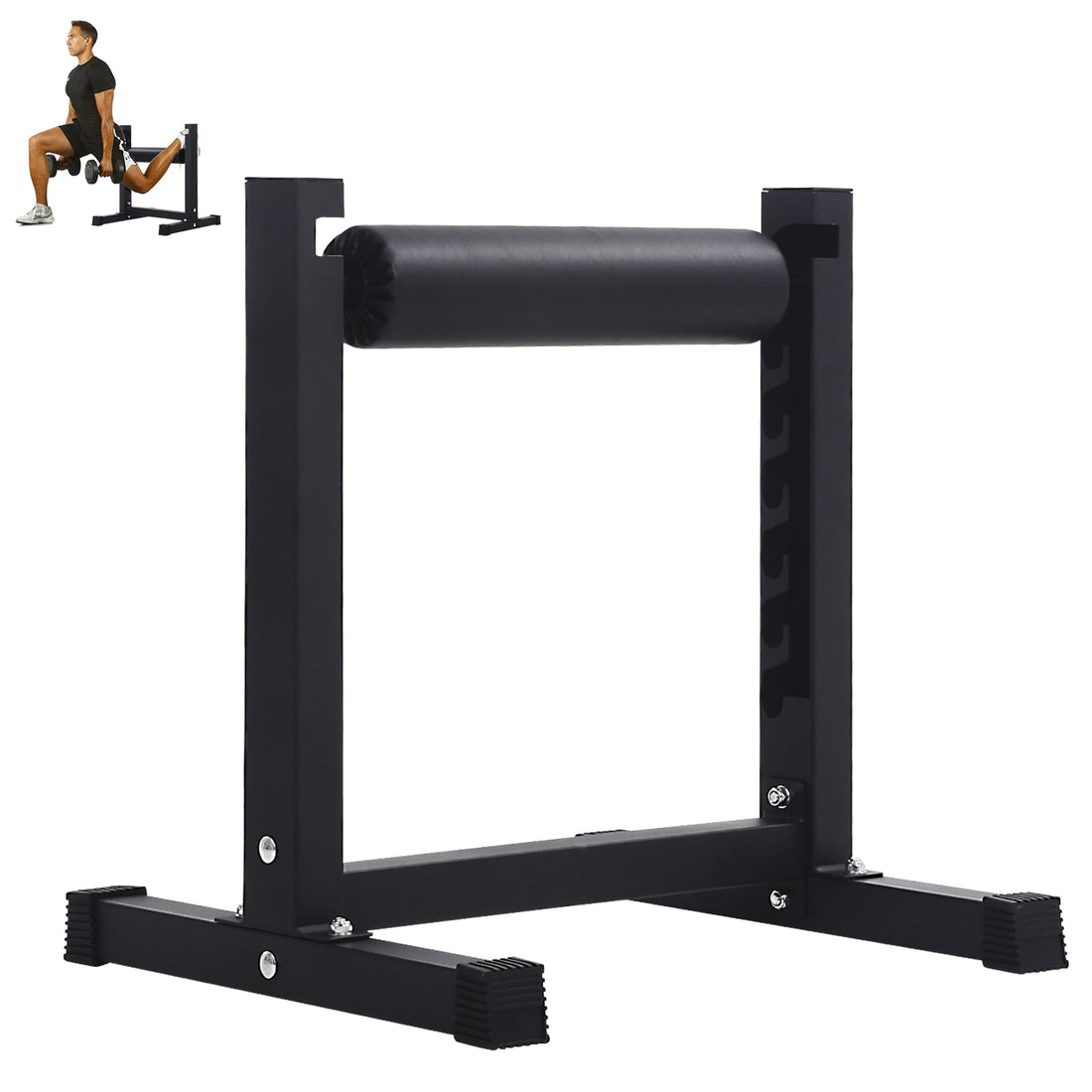 Support pour squat bulgare Garvee, réglable sur 7 niveaux, capacité de 159 kg, rembourrage épais, structure en acier, compact, pour l'entraînement à domicile
