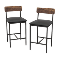 Garvee Ensemble de 2 tabourets avec repose-pieds, hauteur 95 cm. Pour cuisine et salon. Vintage, compact et durable.