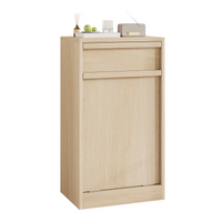 Garvee Poubelle Basculante 38 L en Bois, Anti-Animaux, Autoportante et Peu Encombrante, Robuste, pour Cuisine, Salon et Maison