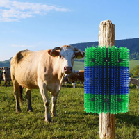 Brosse à gratter Garvee (lot de 2) pour bovins, chevaux et chèvres - Extensible et flexible - Nylon, poils doux - Polyvalente à l'écurie
