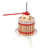 Garvee Pressoir manuel à fruits 12 L avec panier en bois, poignée en T et structure robuste, pour pommes, raisins et miel, vert