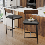 Garvee Ensemble de 2 tabourets avec repose-pieds, hauteur 95 cm. Pour cuisine et salon. Vintage, compact et durable. - Vintage