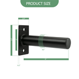 Support mural Garvee pour disques de musculation (6 pièces), en acier, capacité 136 kg, anneaux en caoutchouc, disques de 5 cm, pour salle de sport ou domicile, noir.