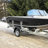 Guides de remorque Garvee (lot de 2) en acier inoxydable de 60 pouces avec rembourrage en moquette, réglables et résistants à la corrosion, pour bateaux de ski et de pêche.