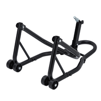 Béquille de roue arrière de moto Garvee avec support de bras oscillant en U et L, capacité de charge de 385 kg, acier robuste, pour atelier et garage, noire