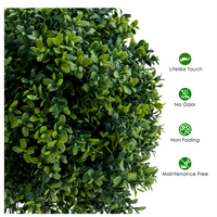 Ensemble de 2 topiaires artificielles en buis Garvee, 50 cm de hauteur, résistantes aux intempéries, en plastique vert, pour l'intérieur et le jardin.