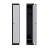 Casier métallique Garvee à une porte, en acier durable, ventilé, verrouillable à clé, noir, 183 cm (72 pouces), idéal pour le bureau et la salle de sport.