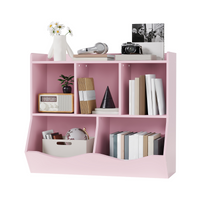 Bibliothèque pour enfants Garvee avec 3 étagères et 2 boîtes basculantes, en bois, avec système anti-basculement, idéale pour la chambre et la salle de jeux, 36 x 11 x 31 cm, marron rétro