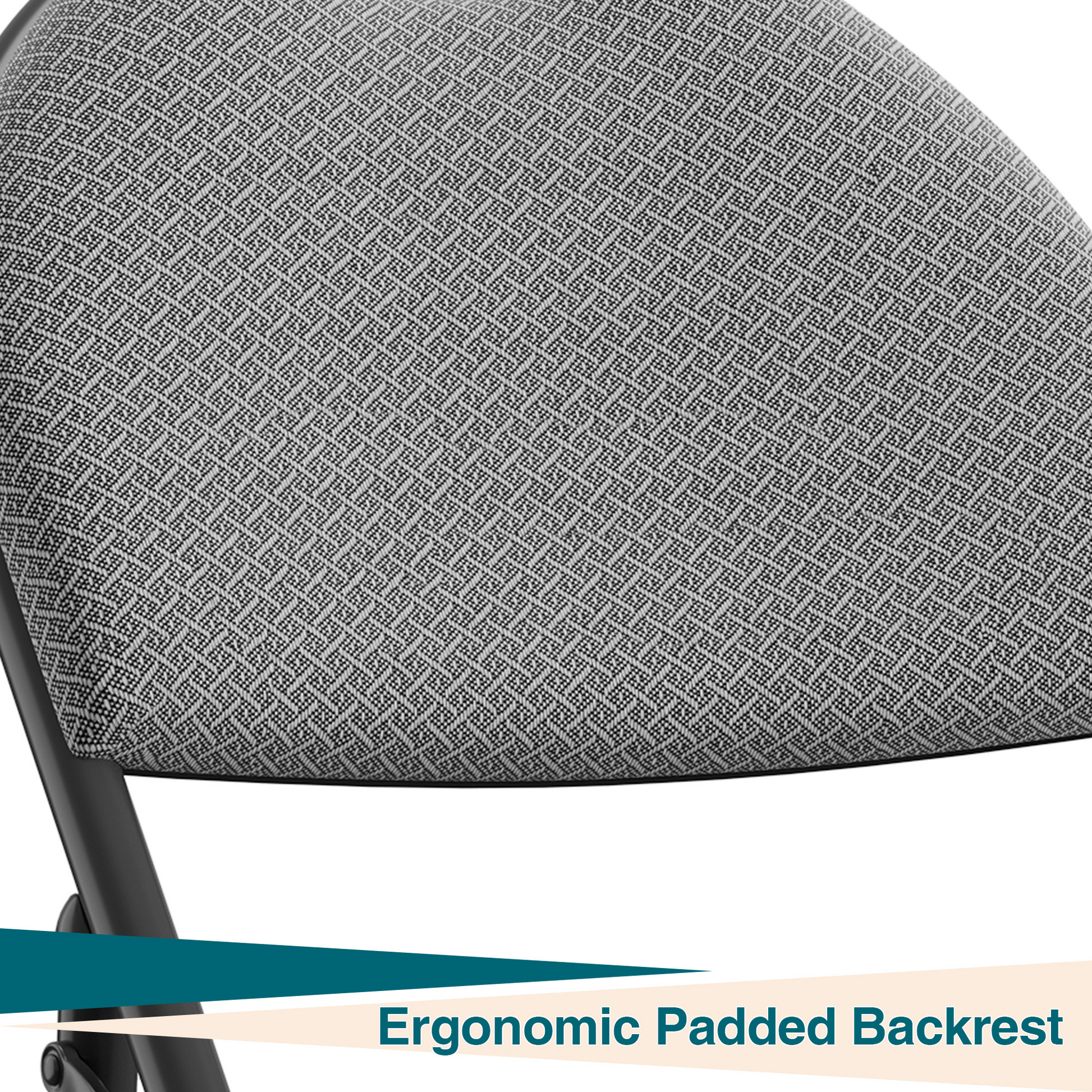 Ensemble de 6 chaises pliantes Garvee avec coussins en coton et lin, pieds antidérapants, structure en métal, pour une utilisation intérieure et extérieure, robustes, pliables et confortables