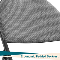 Ensemble de 6 chaises pliantes Garvee avec coussins en coton et lin, pieds antidérapants, structure en métal, pour une utilisation intérieure et extérieure, robustes, pliables et confortables
