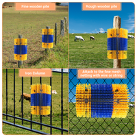 Brosse à gratter Garvee pour animaux (lot de 2) : poils en nylon, fixation flexible, extensible, idéale pour la ferme et les pâturages, polyvalente.