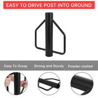 Enfonceuse de poteaux en T Garvee 12 lb, outil portatif en métal robuste avec poignée ergonomique en acier pour clôtures et panneaux de signalisation.