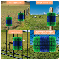Brosse à gratter Garvee (lot de 2) pour bovins, chevaux et chèvres - Extensible et flexible - Nylon, poils doux - Polyvalente à l'écurie
