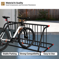 Support à vélos Garvee 10 compartiments en maille d'acier double face antirouille, robuste, pour garages et écoles, extérieur, noir