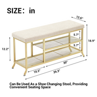 Étagère à chaussures Garvee à 3 niveaux avec banc rembourré, structure en métal, robuste pour entrée et chambre, 100 x 32 x 48 cm, gris