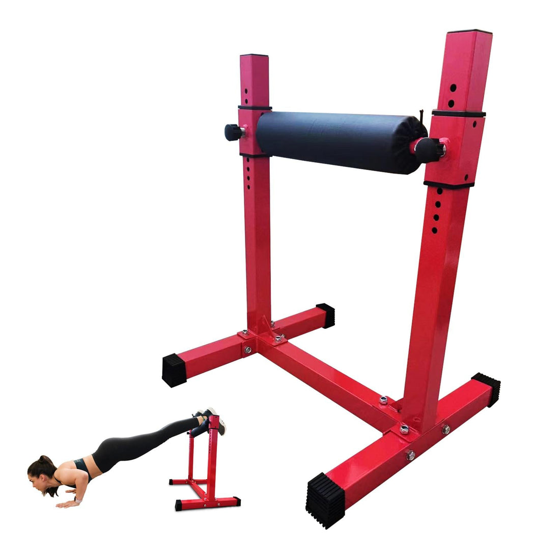 Support pour squat bulgare Garvee, réglable pour femmes et hommes, structure en acier robuste, idéal pour la salle de sport à domicile, rembourrage en mousse confortable, base en caoutchouc antidérapante