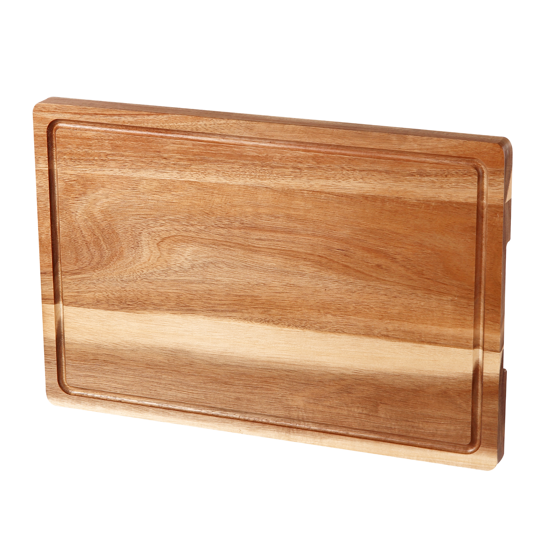 Planche à découper extra-large Garvee en bois d'acacia 45,7 x 30,5 cm avec rainure à jus, poignées, bordure, pré-huilée, robuste et polyvalente pour la cuisine