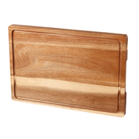 Planche à découper extra-large Garvee en bois d'acacia 45,7 x 30,5 cm avec rainure à jus, poignées, bordure, pré-huilée, robuste et polyvalente pour la cuisine