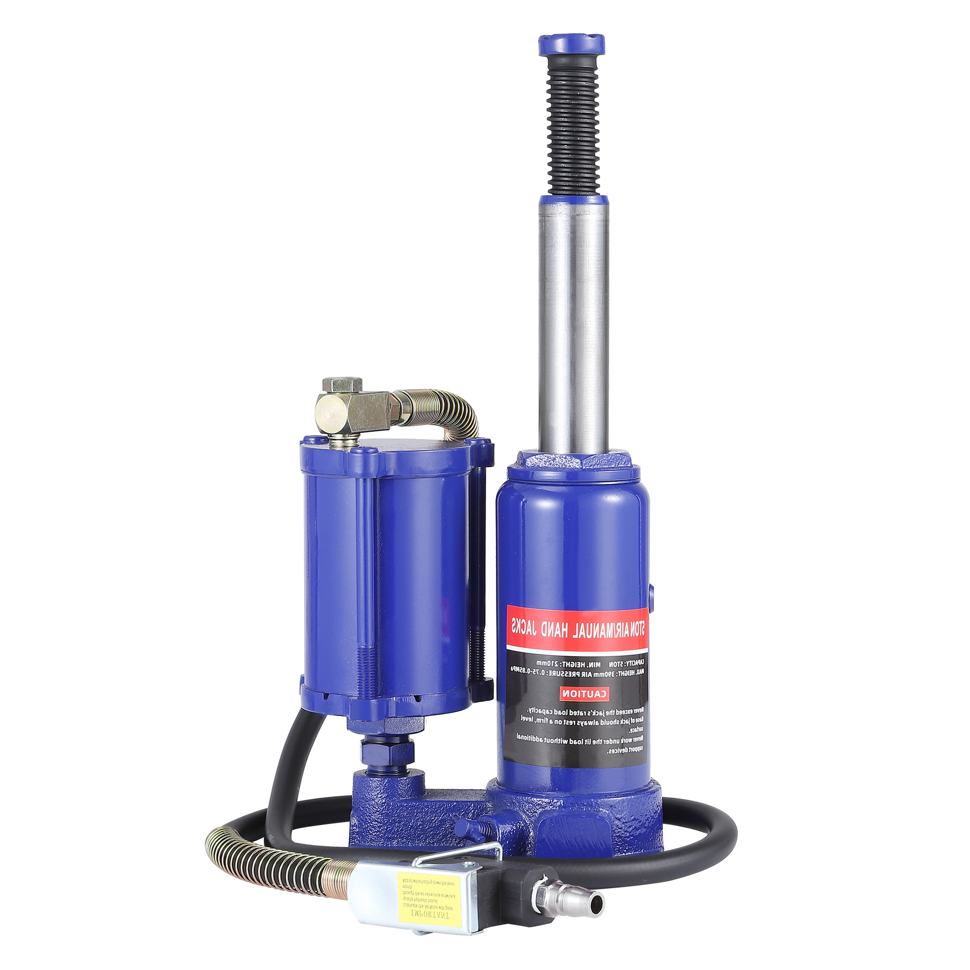 Cric bouteille hydraulique Garvee 5T pneumatique et manuel, compact et portable en fonte, pour voiture et maison